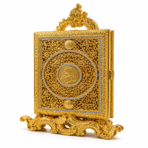 Caja Decorativa para el Corán con Soporte Dorado – SHIRO Germany
