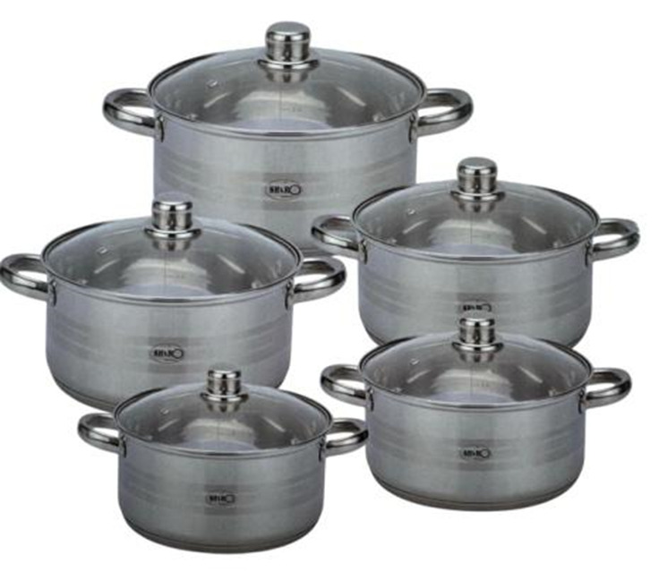 JUEGO DE OLLA 10 PCS 2PCS POR CAJA
